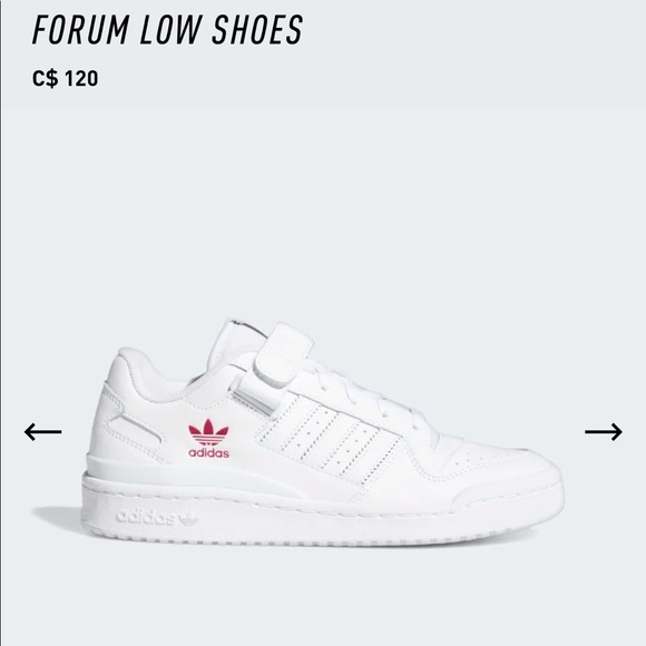Adidas Forum Low Shoes. Brand new. Cloud white with pink logo. - Picture 4 of 5